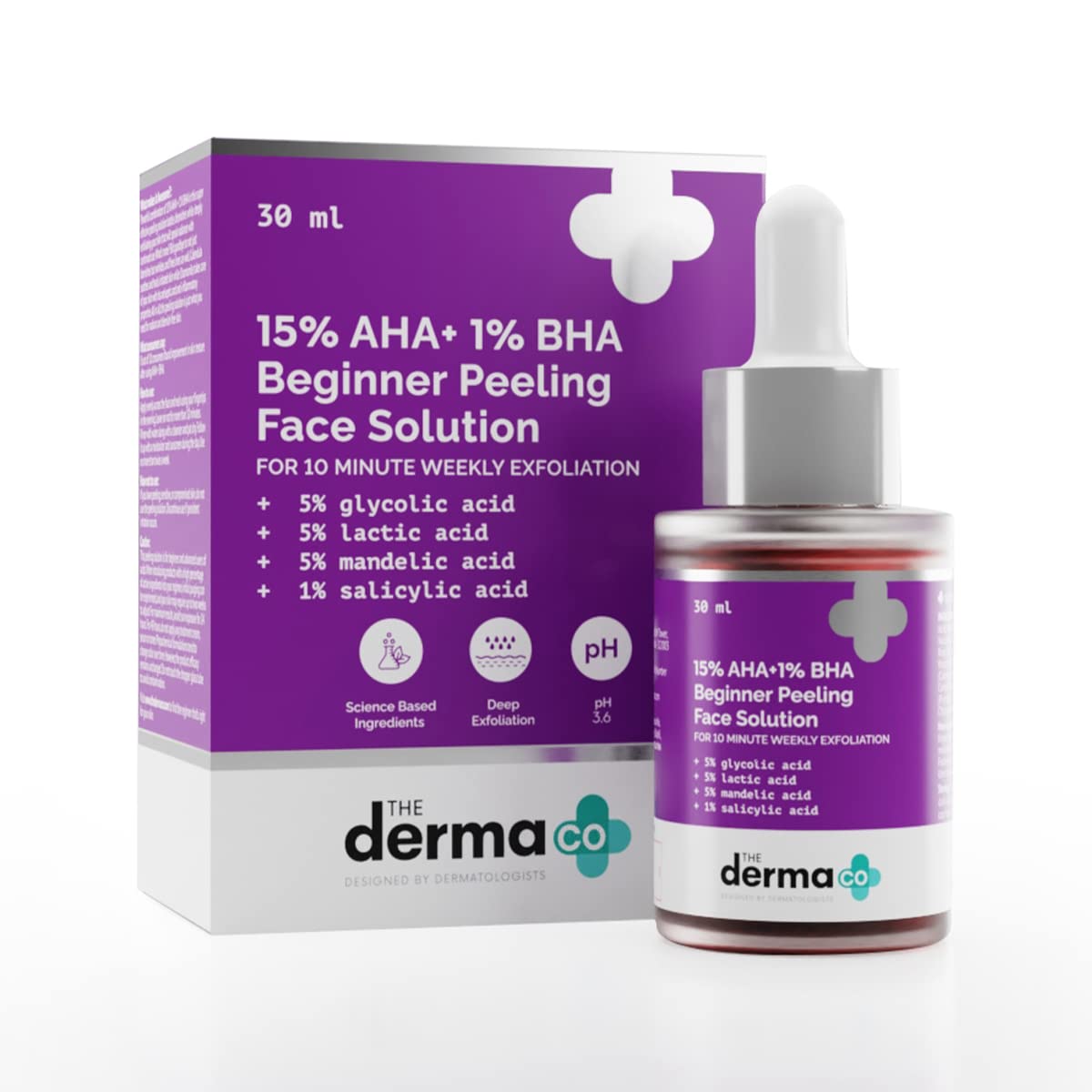 Amazon.com: The Derma Co 15% AHA + 1% BHA Beginner Face Peeling